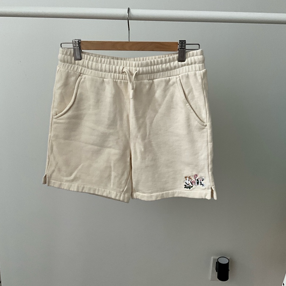Kith Kids Cream Athletic Shorts Elastic Waistband Soft Fabric